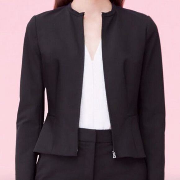 Rebecca Taylor Ava Jacket Black size 4 - Picture 1 of 8